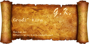 Groó Kira névjegykártya